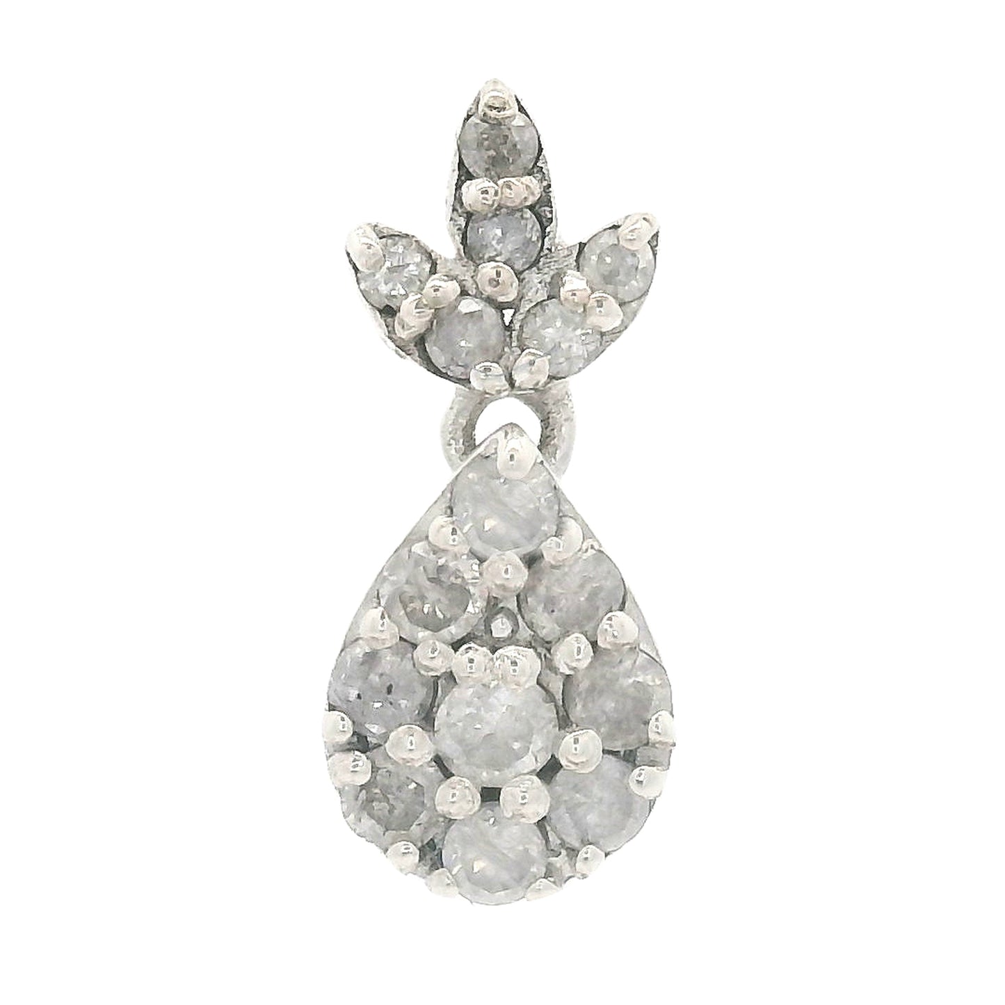 0.21 Ct Round Diamond 925 Sterling Silver Pendant