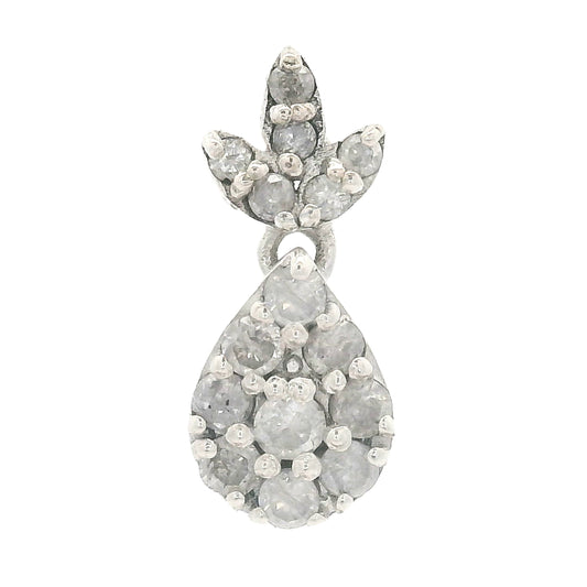0.21 Ct Round Diamond 925 Sterling Silver Pendant