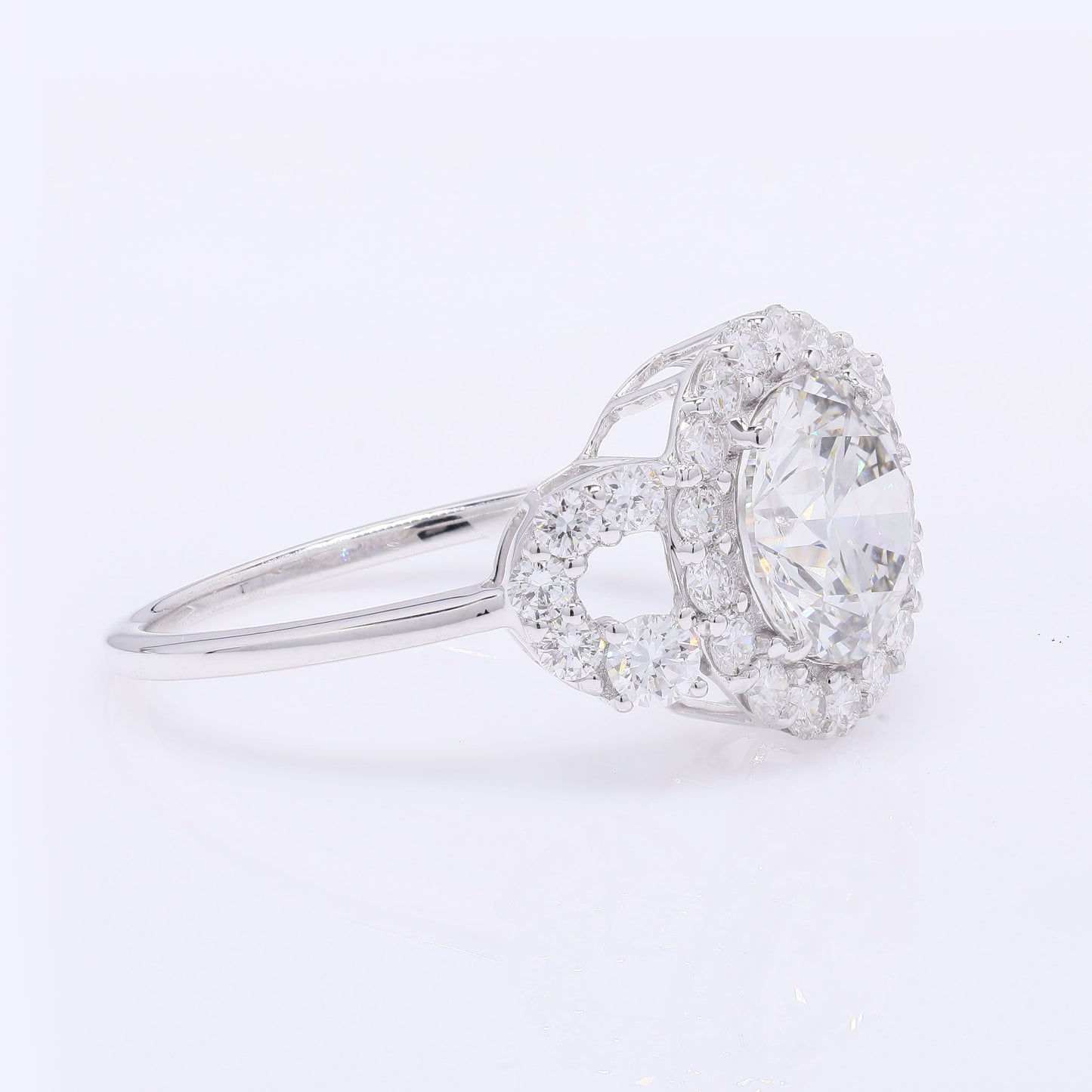 2.84 Carats Lab Grown Diamond 14K Gold Ring