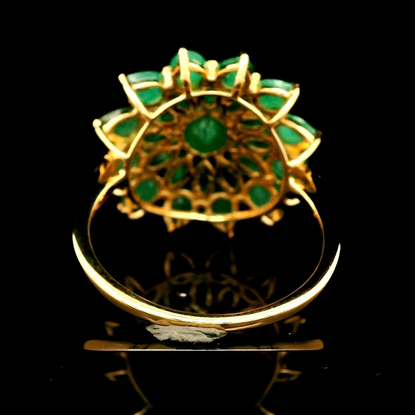 2.77 Ct Round Emerald 14K Gold Ring