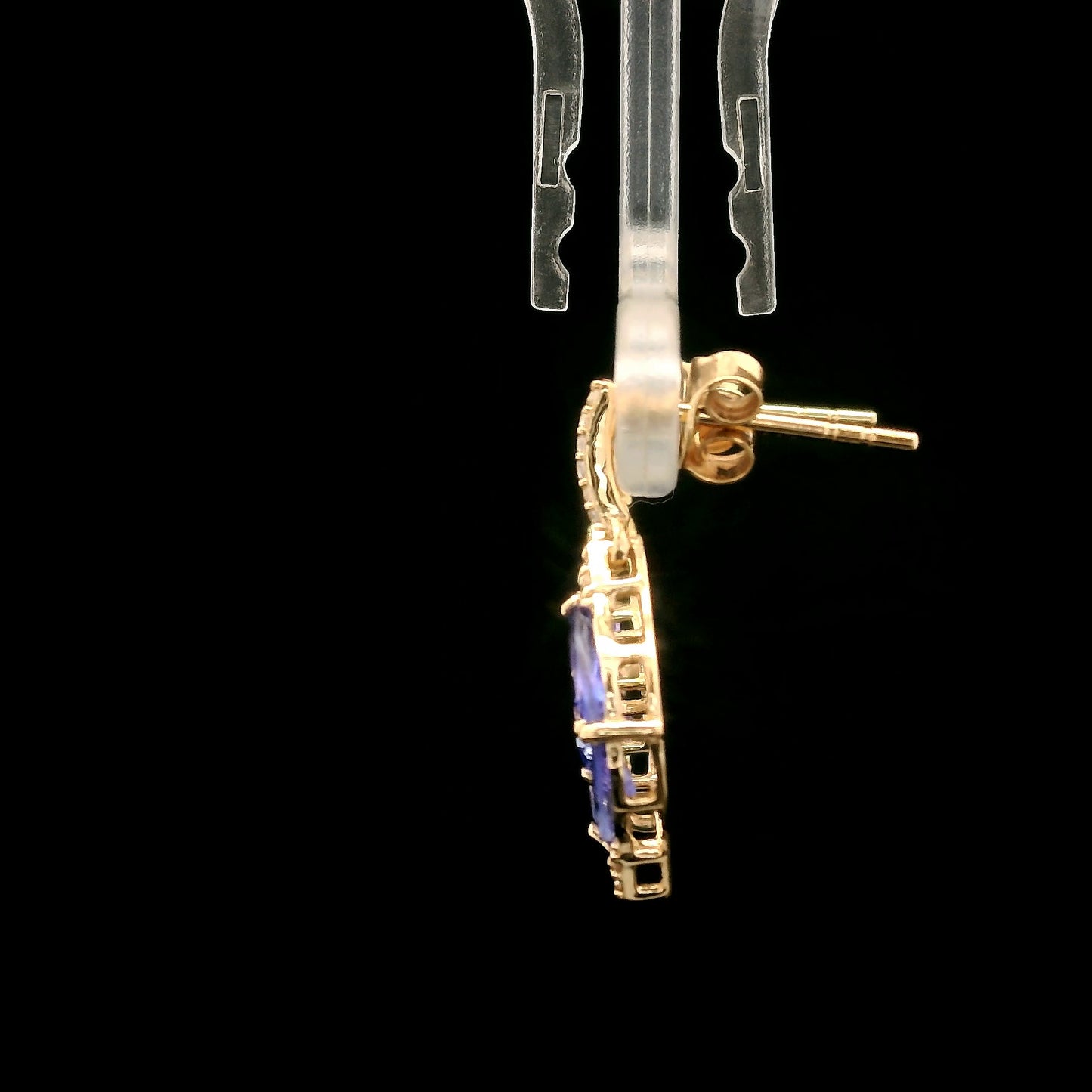 1.78 Ct Marquise Tanzanite 14K Gold Earrings