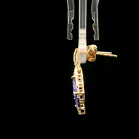 1.78 Ct Marquise Tanzanite 14K Gold Earrings