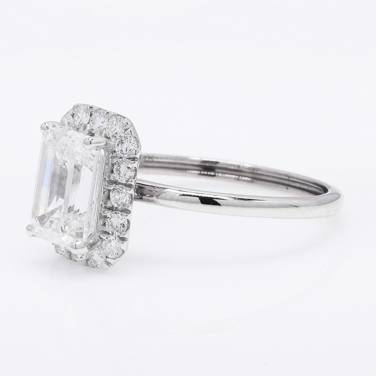 2.30 Ct Emerald Cut Lab Grown Diamond 14K Gold Ring