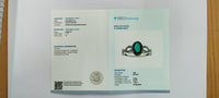 1.44 Ct Oval Mixed Cut Natural Emerald 14K Gold Ring