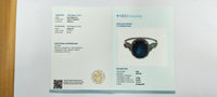 3.57 Ct Oval Mixed Cut Natural Sapphire 14K Gold Ring