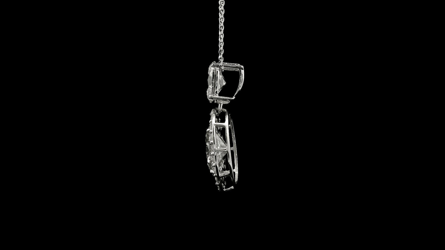 3.51 Carats Lab Grown Diamond 14K Gold Pendant