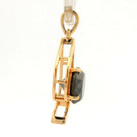 1.97 Ct Round Black Diamond 14K Gold Pendant