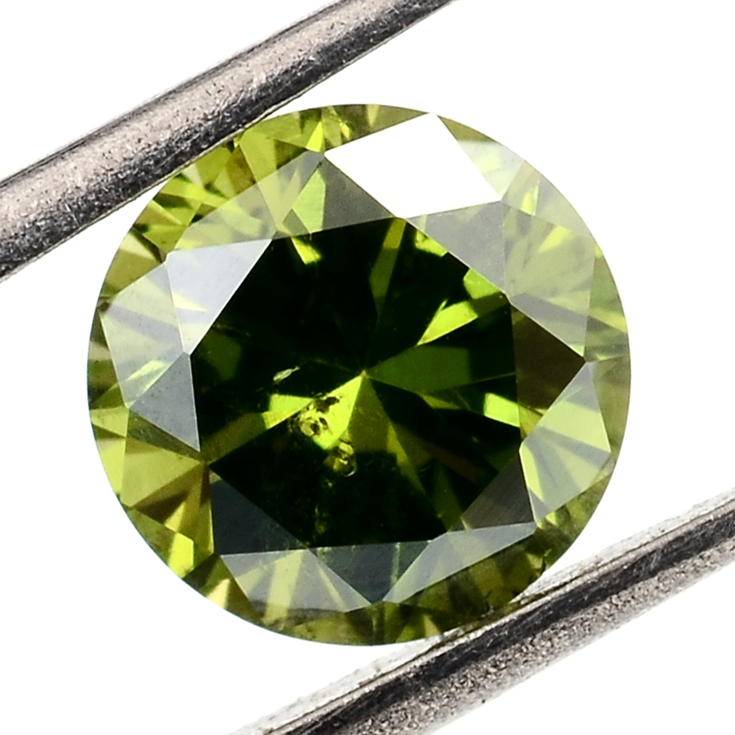 0.34 Green Diamond Round Loose Gemstone