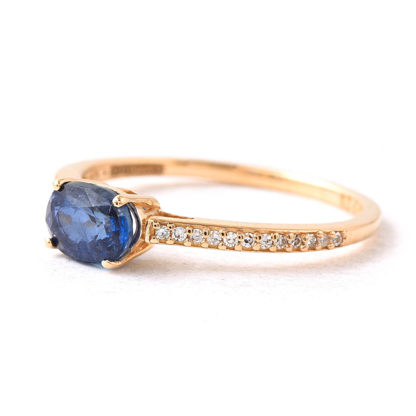 1.17 Ct Oval Sapphire 14K Gold Ring