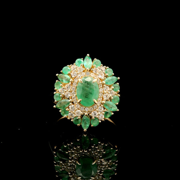 1.97 Ct Oval Emerald 14K Gold Ring