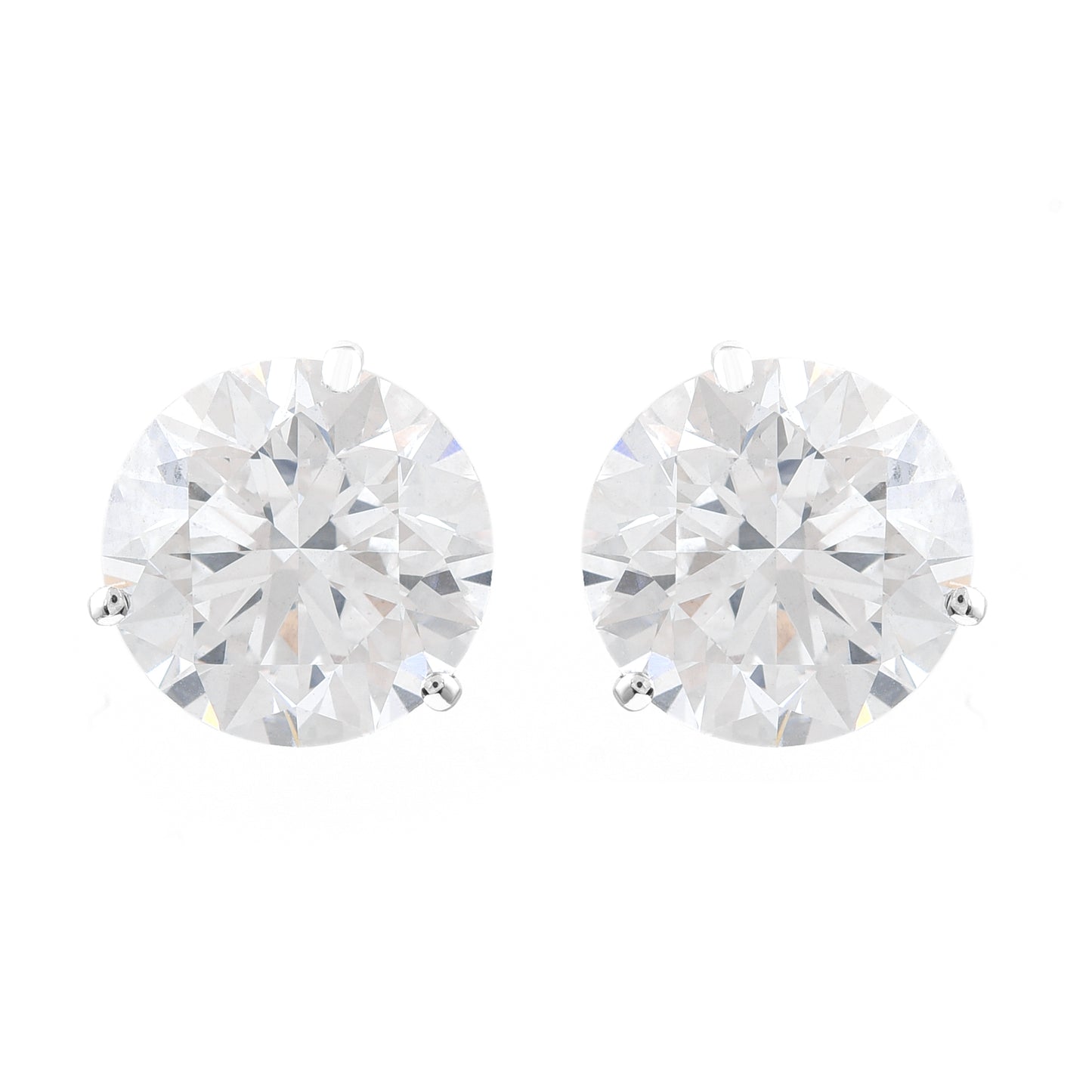5.63 Carats Lab Grown Diamond 14K Gold Earrings