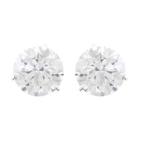 5.63 Carats Lab Grown Diamond 14K Gold Earrings