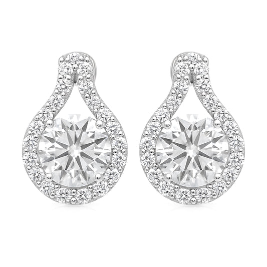 4.16 Carats Lab Grown Diamond 14K Gold Earrings