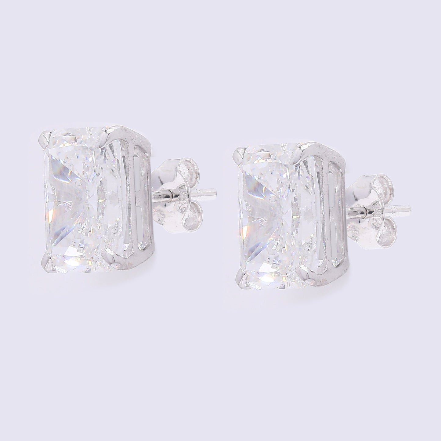 3.80 Carats Lab Grown Diamond 14K Gold Earrings