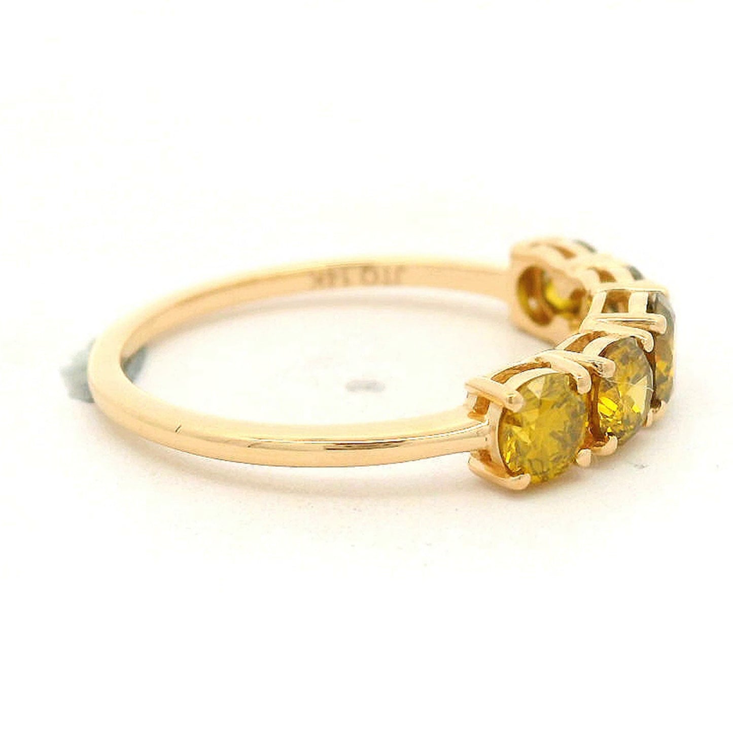 1.23 Ct Round Yellow Diamond 14K Gold Ring