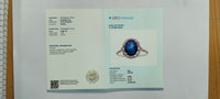 2.89 Ct Oval Mixed Cut Natural Sapphire 14K Gold Ring