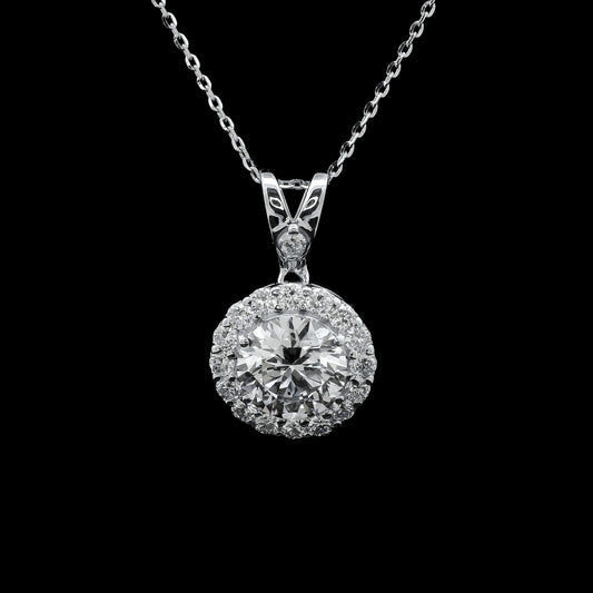 2.12 Carats Lab Grown Diamond 14K Gold Pendant