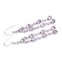 10.25 Ct Amethyst 925 Sterling Silver Earrings
