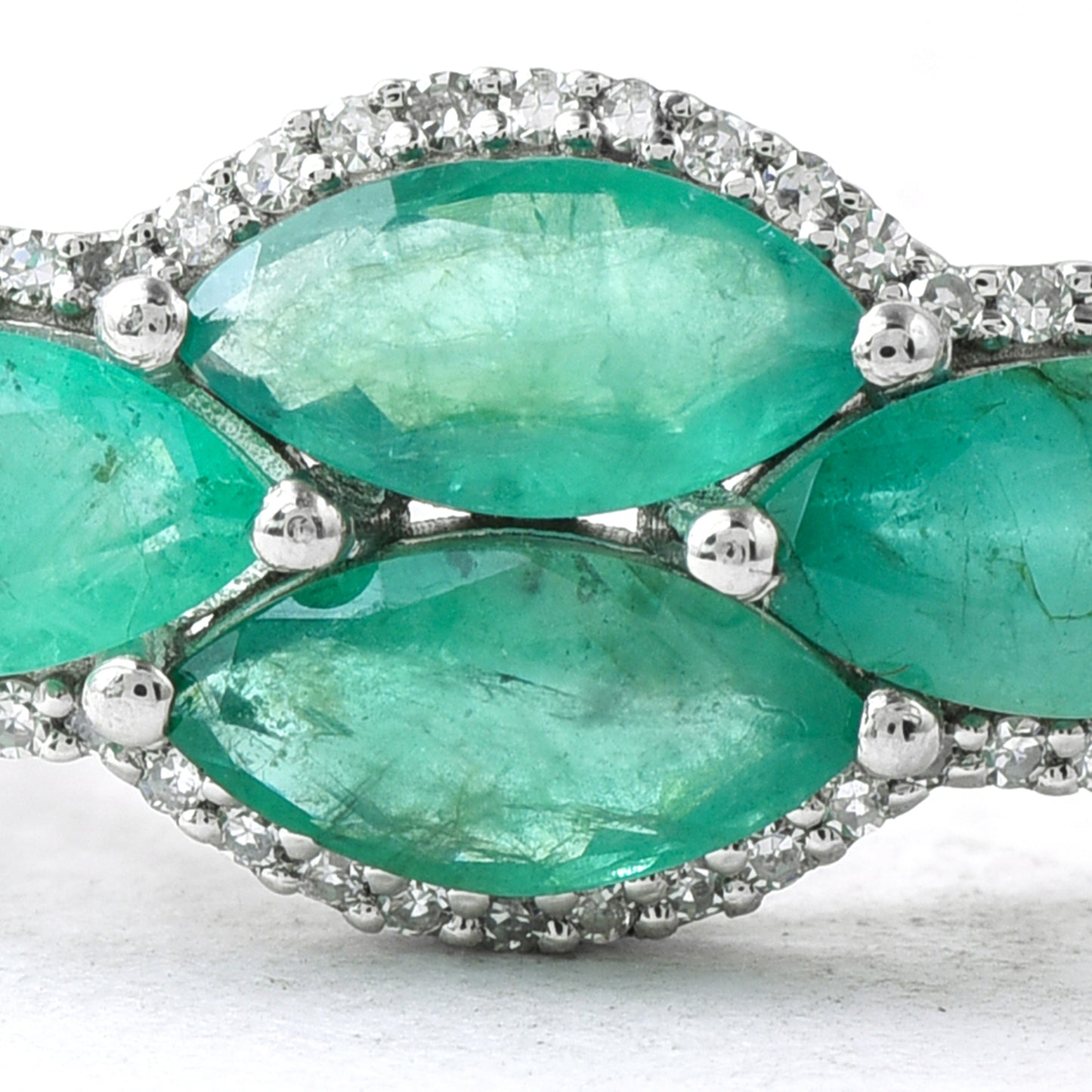 2.25 Ct Marquise Emerald 950 Platinum Ring