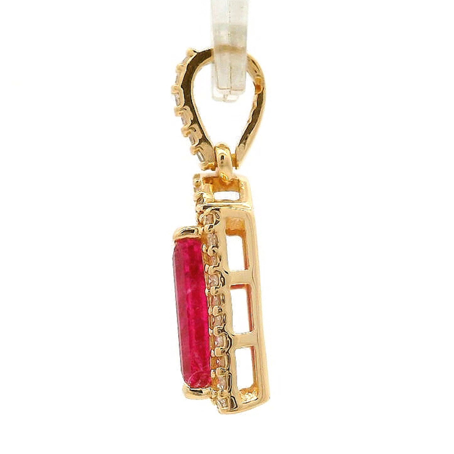0.82 Ct Octagon Tourmaline 14K Gold Pendant