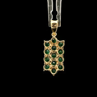 1.78 Ct Round Emerald 14K Gold Pendant