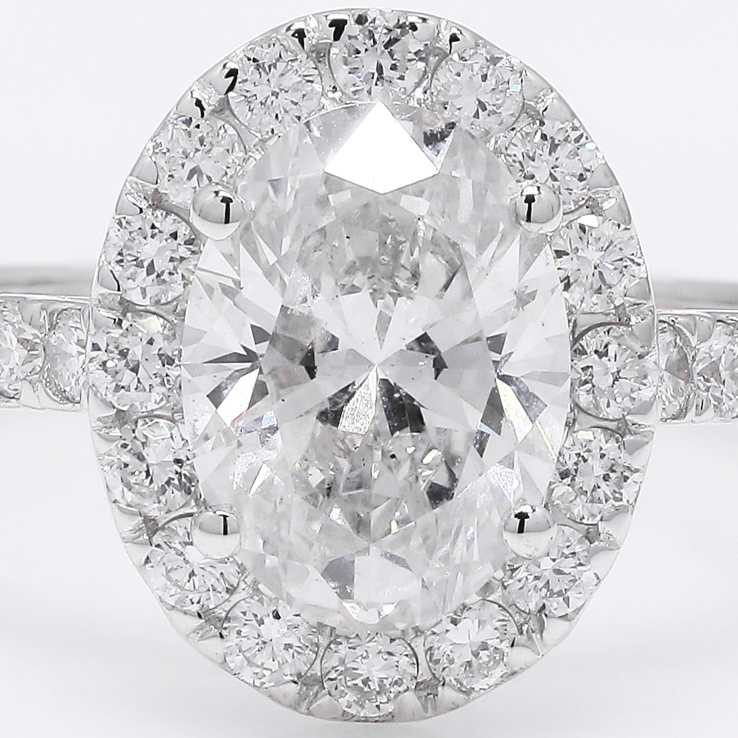 2.14 Ct Oval Brilliant Lab Grown Diamond 14K Gold Ring