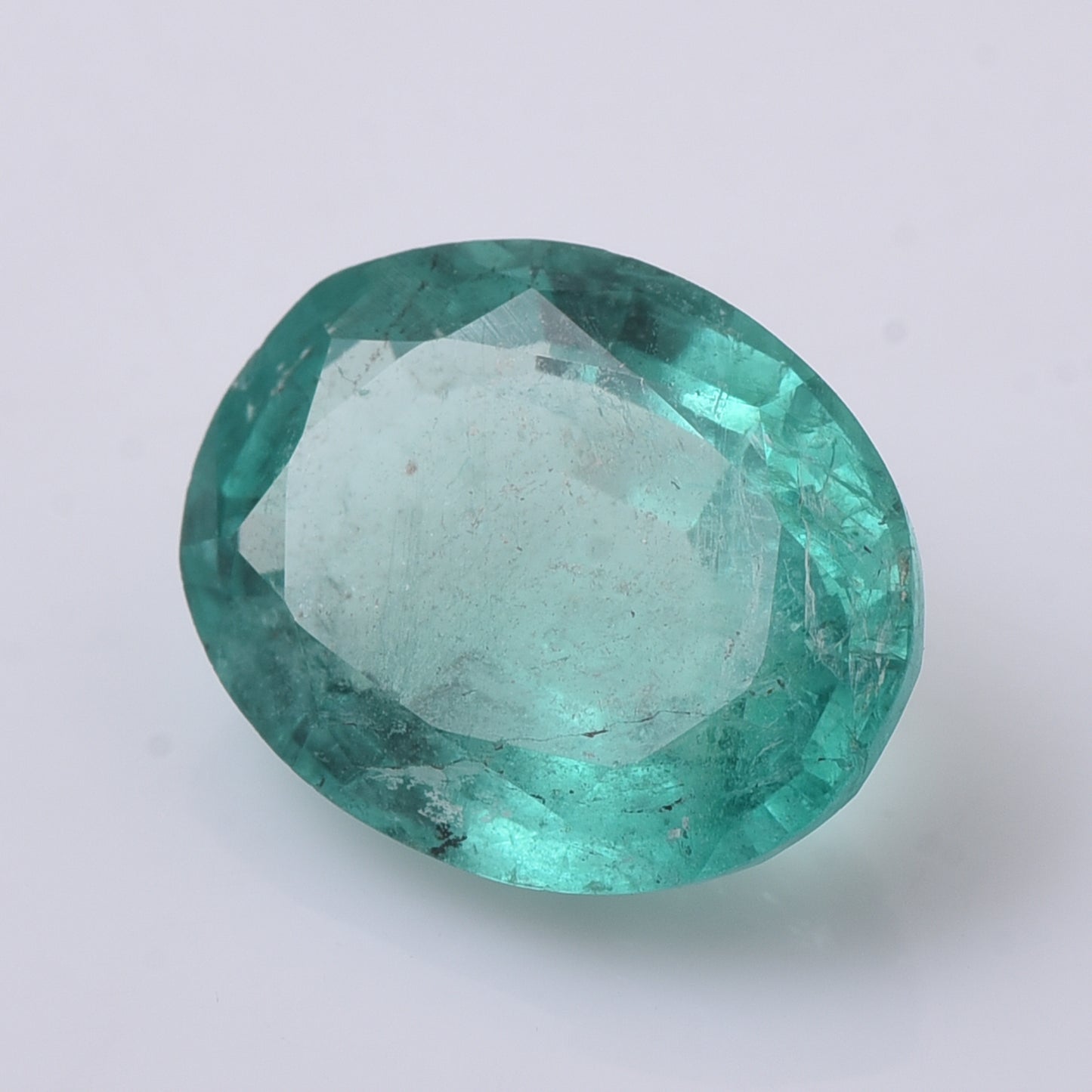 2.99 Natural Beryl Emerald Oval Mixed Cut Gemstone
