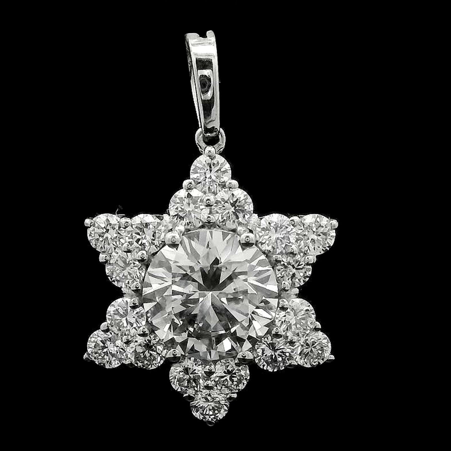 2.42 Carats Lab Grown Diamond 14K Gold Pendant
