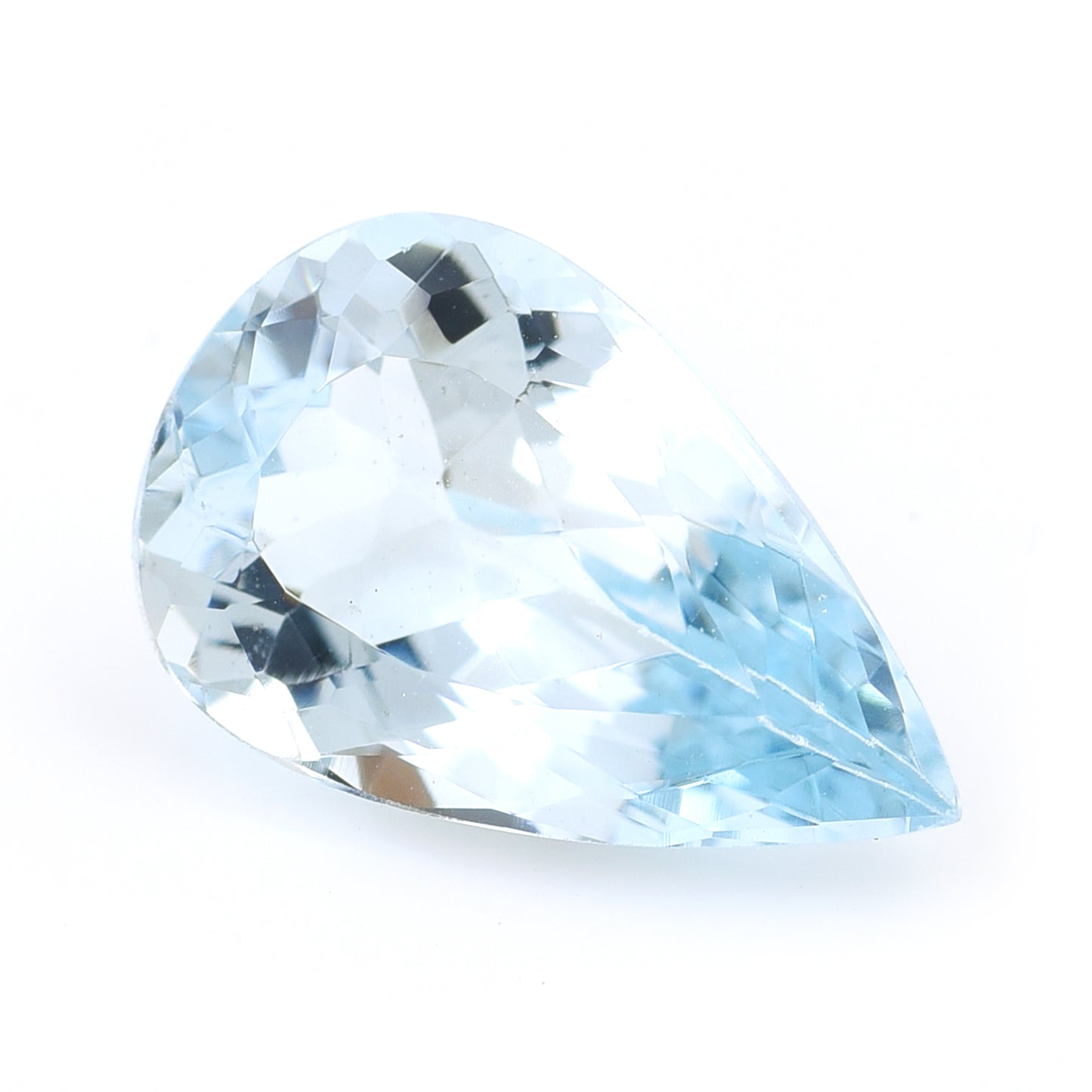 3.18 Natural Beryl Aquamarine Pear Mixed Cut Gemstone