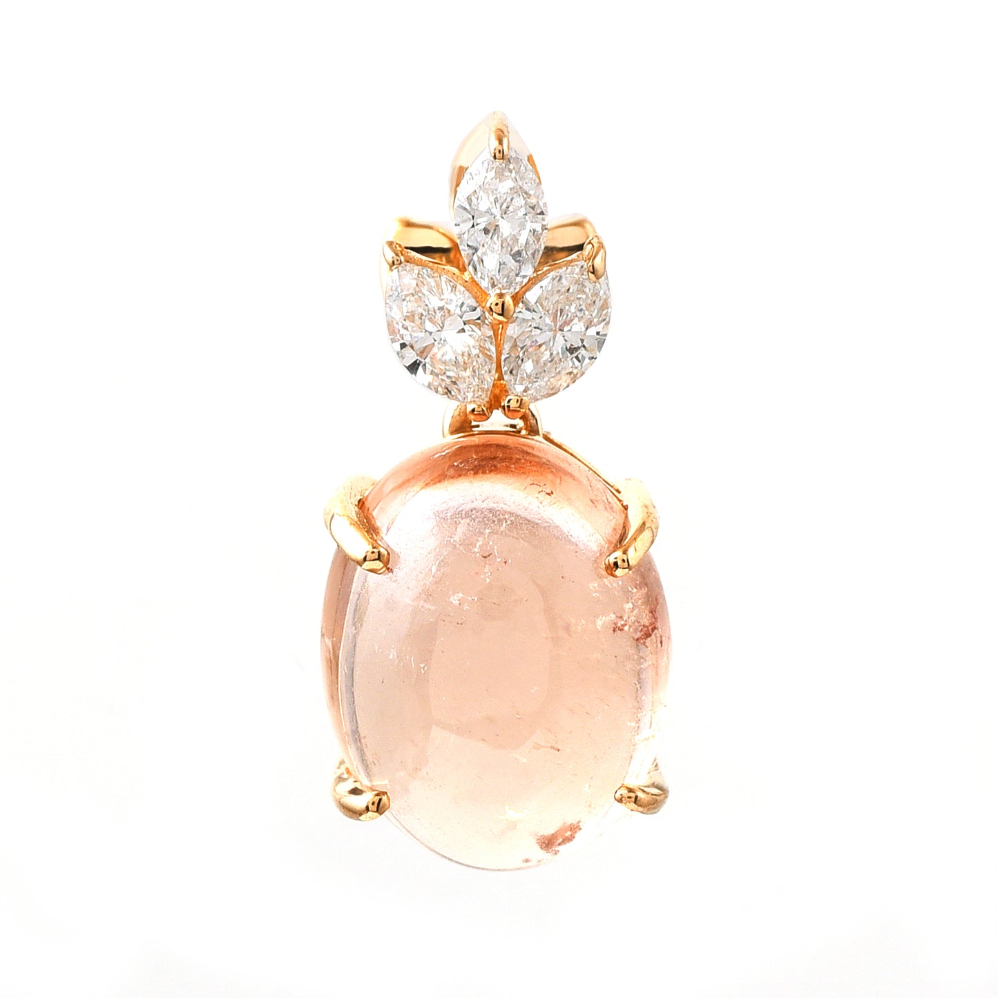 3.14 Ct Oval Tourmaline 14K Gold Pendant