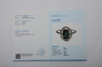 2.76 Ct Oval Mixed Cut Natural Bi Coloured Sapphire 14K Gold Ring