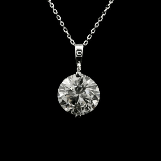 3.06 Carats Lab Grown Diamond 14K Gold Pendant