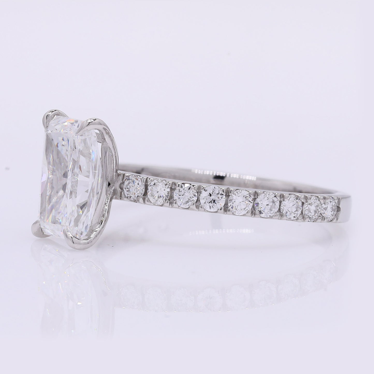 2.37 Carats Lab Grown Diamond 950 Platinum Ring