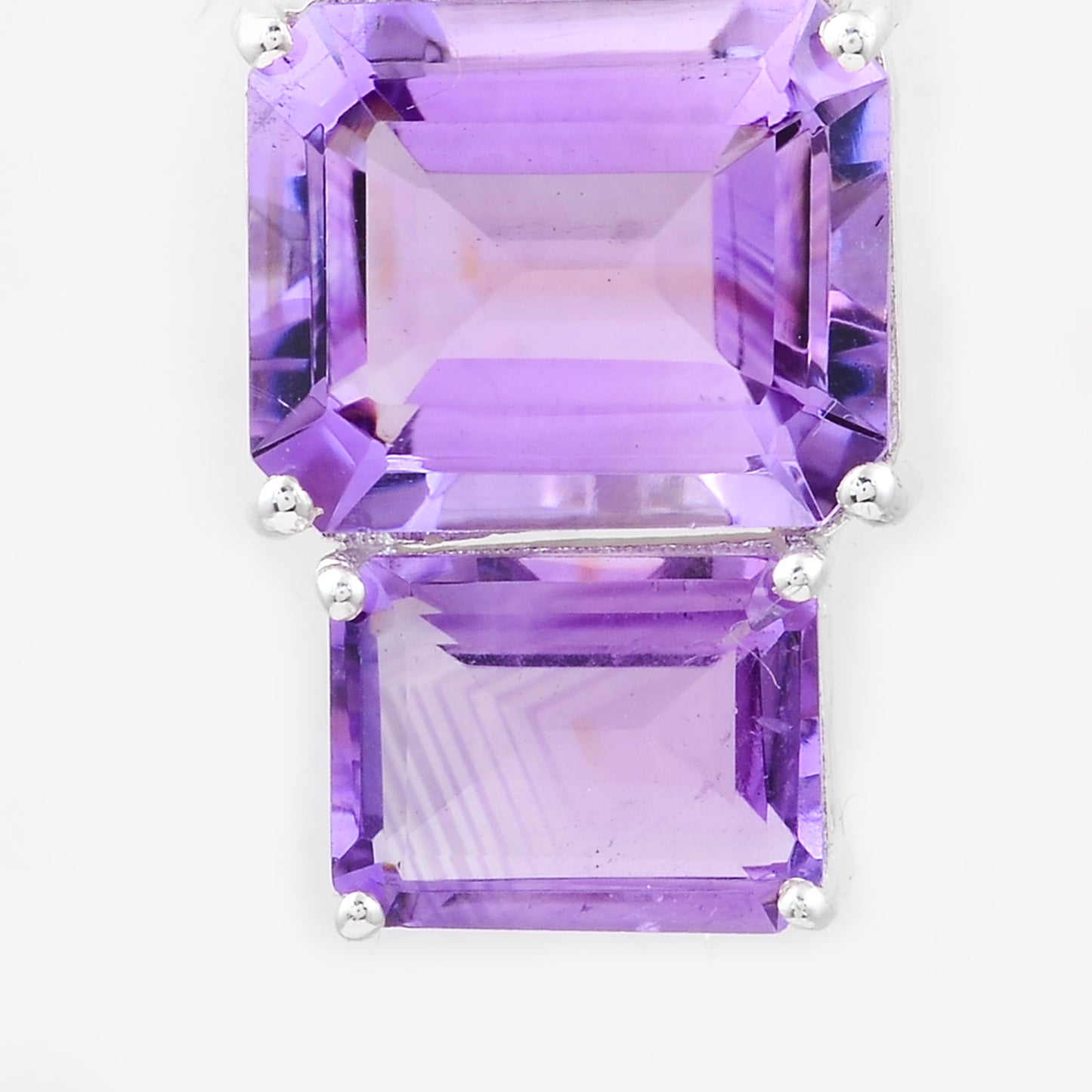 9.68 Ct Octagon Amethyst, 925 Sterling Silver Pendant