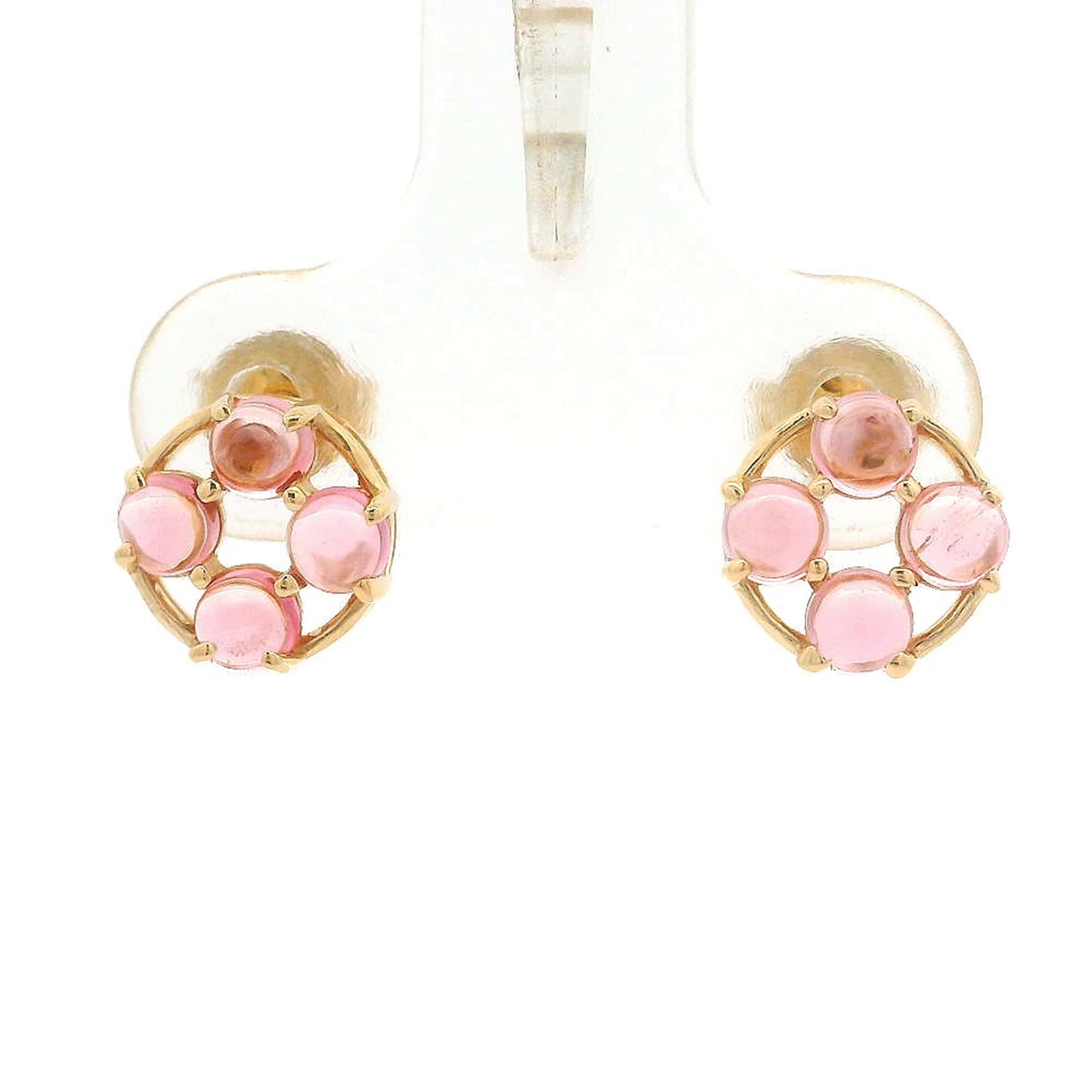 1.07 Ct Round Tourmaline 14K Gold Earrings