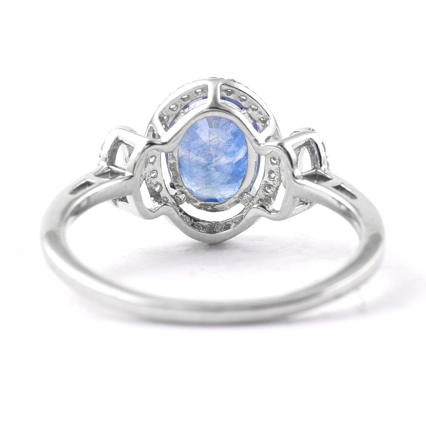 2.43 Ct Oval Mixed Cut Natural Sapphire 950 Platinum Ring