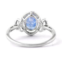 2.43 Ct Oval Mixed Cut Natural Sapphire 950 Platinum Ring