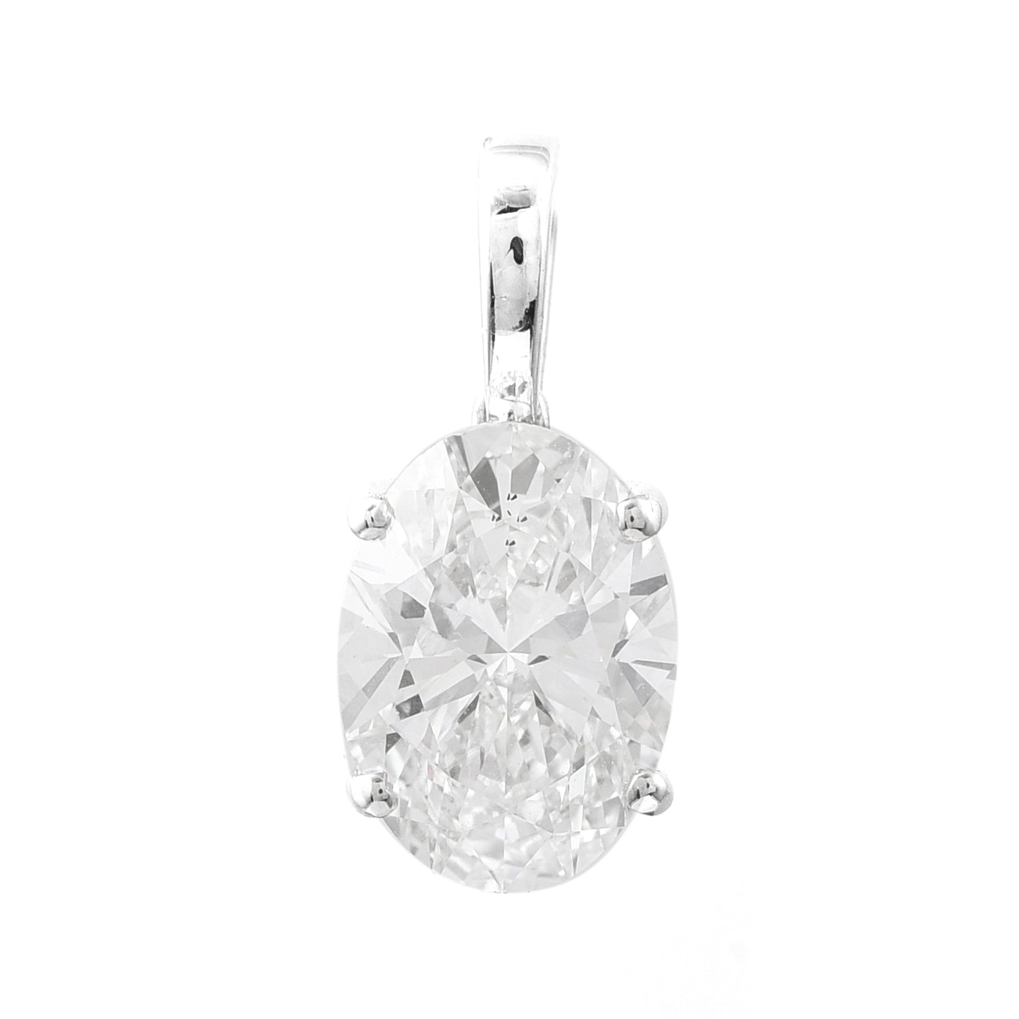 2.06 Carats Lab Grown Diamond 14K Gold Pendant