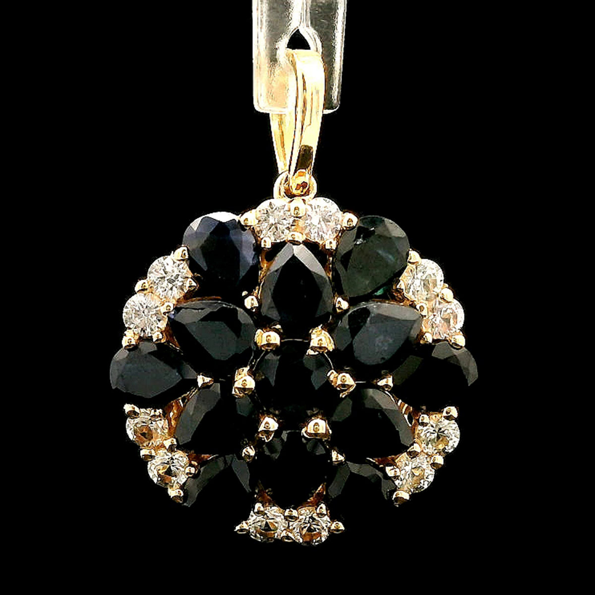 3.20 Ct Pear Sapphire 14K Gold Pendant