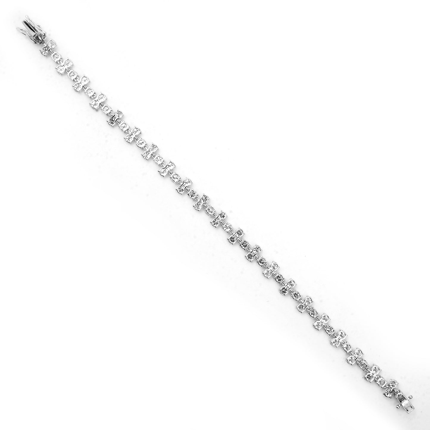 6.86 Carats Lab Grown Diamond 14K Gold Bracelet