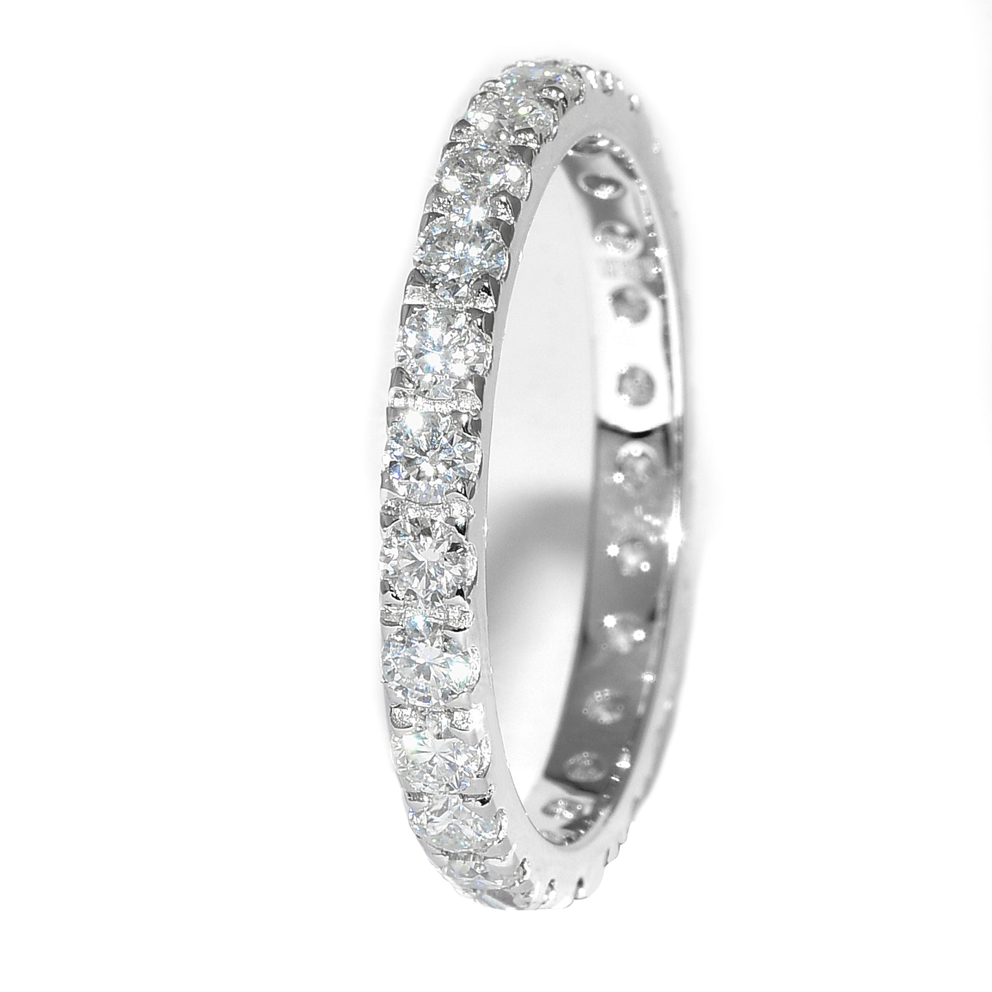 1.55 Ct Round Moissanite 925 Sterling Silver Ring