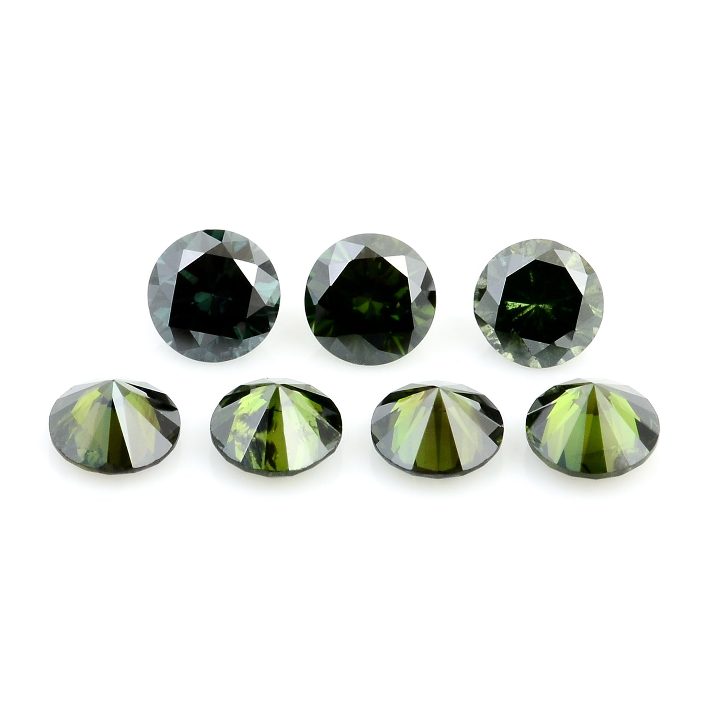 0.61 Green Diamond Round Loose Gemstone