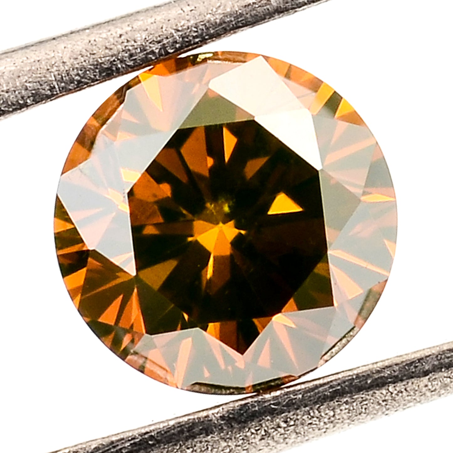 0.51 Red Diamond Round Loose Gemstone