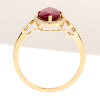 2.69 Ct Natural Codundum Ruby 14K Gold Ring
