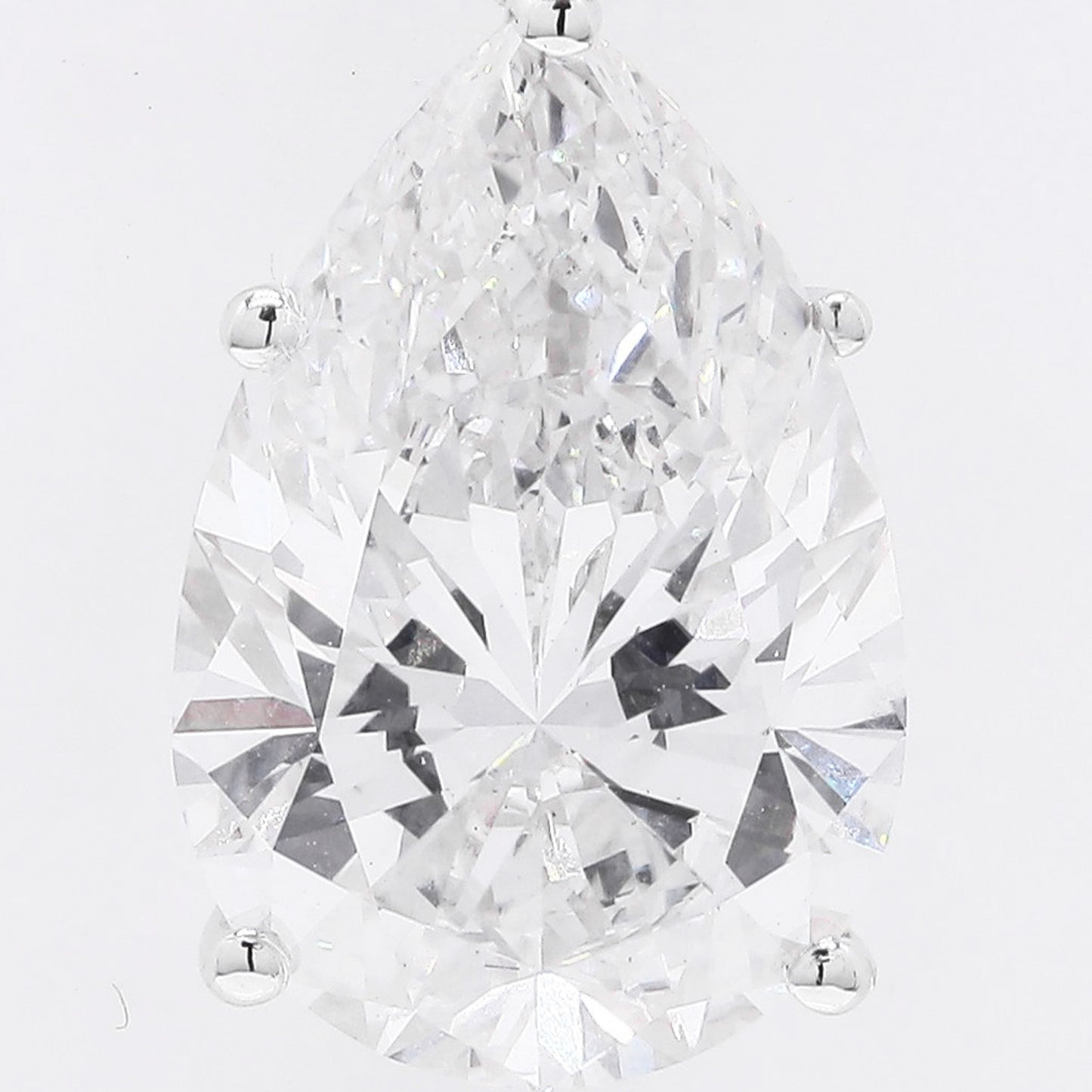 4.39 Ct Pear Brilliant Lab Grown Diamond 14K Gold Pendant