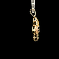 1.26 Ct Square Tourmaline 14K Gold Pendant