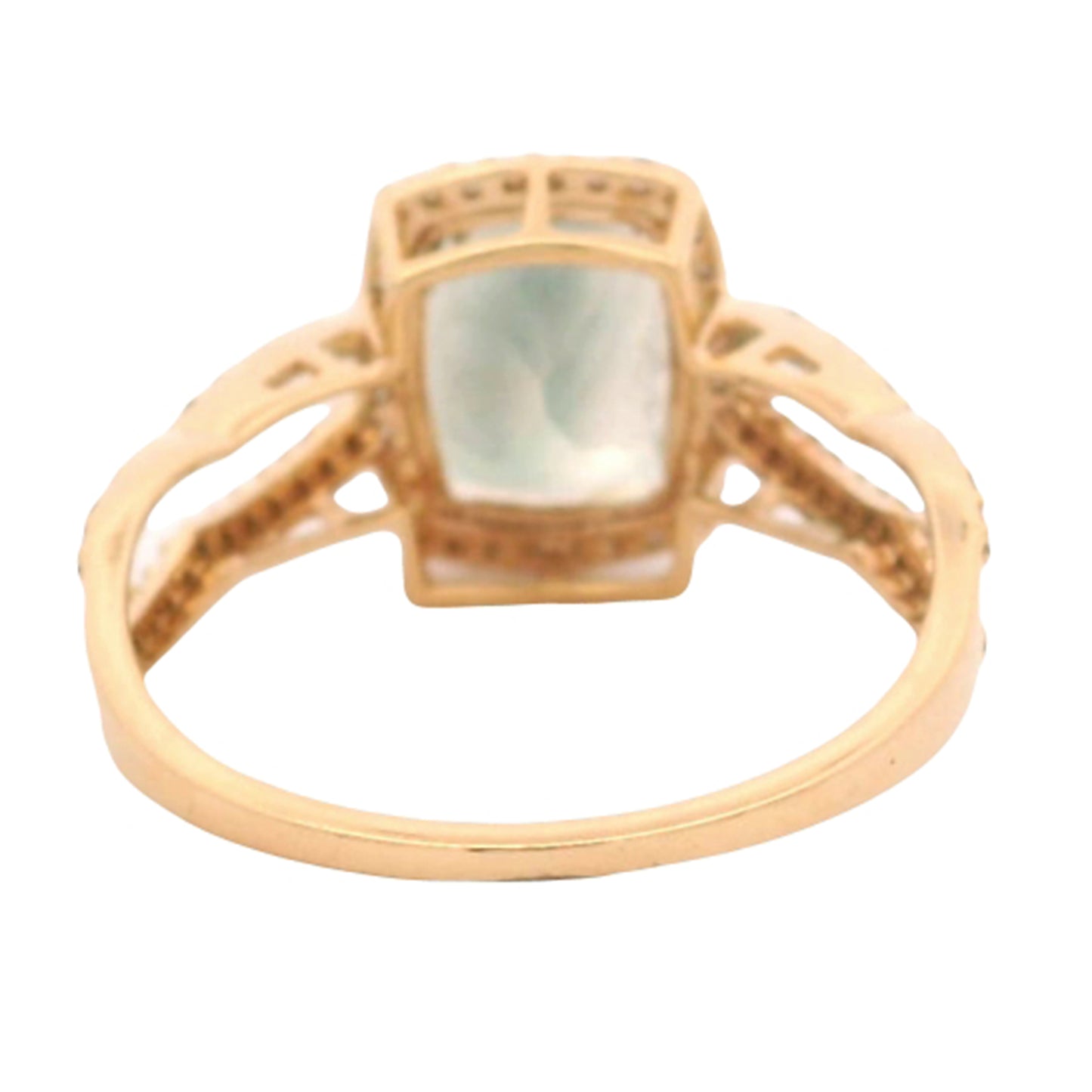 2.39 Ct Cushion Oregon Sunstone 14K Gold Ring