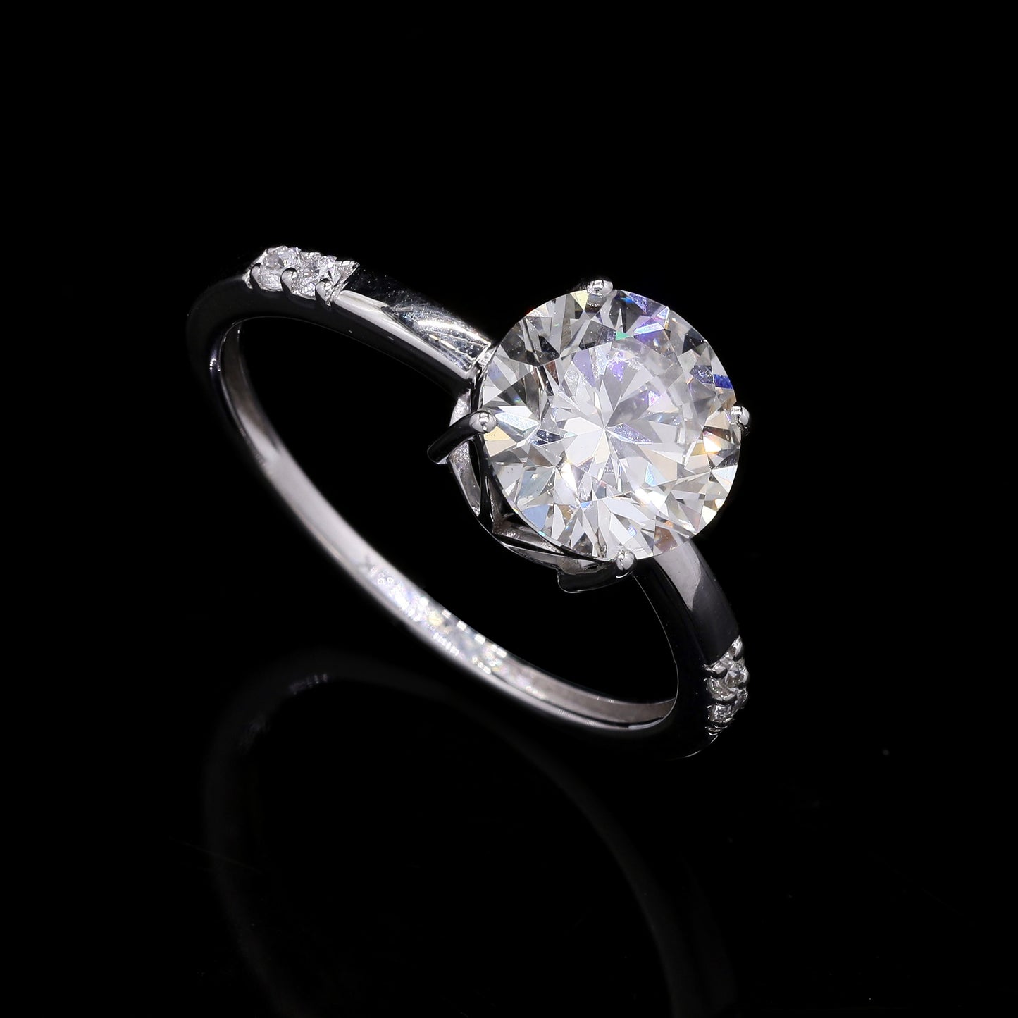2.09 Carats Lab Grown Diamond 14K Gold Ring