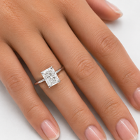 2.78 Ct Octagon Lab Grown Diamond 950 Platinum Ring