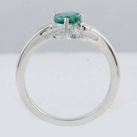 1.67 Ct Heart Green Topaz 925 Sterling Silver Ring